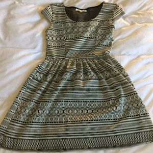 Black and white skater dress